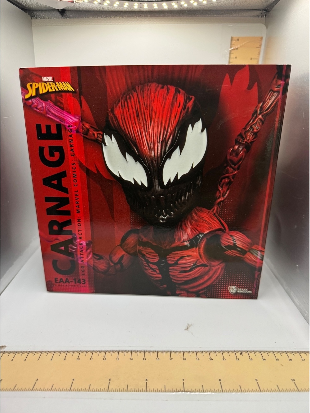 Marvel Spider-Man Carnage EAA-143 Action Figure with Interchangeable Face SEALED